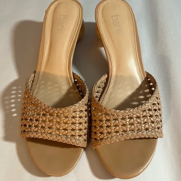 BAR III Beige Spherical Heel Cally Artsty vacation Slip On Sandals 8.5 - Picture 6 of 9